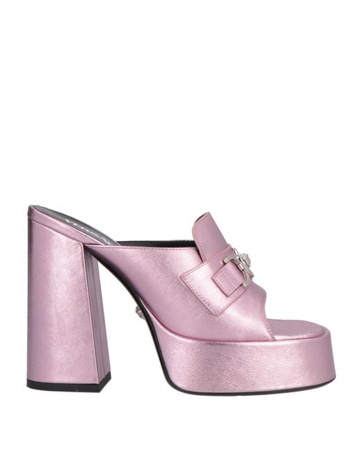 Versace Pink Sandals Calfskin