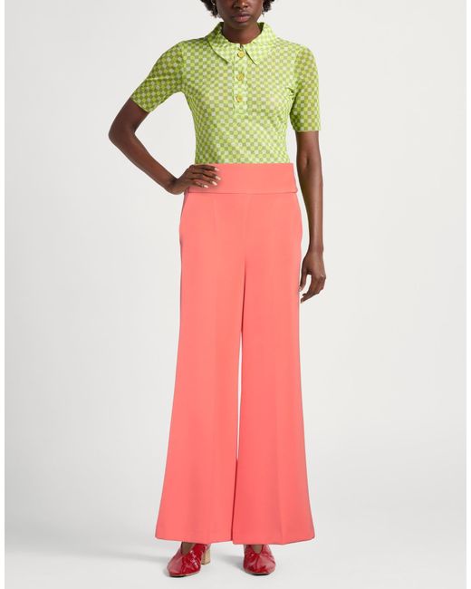 Hanita Pink Coral Pants Polyester, Elastane