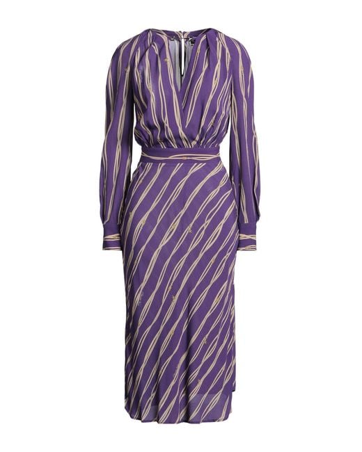 Elisabetta Franchi Women's Purple Midi Dress Viscose
