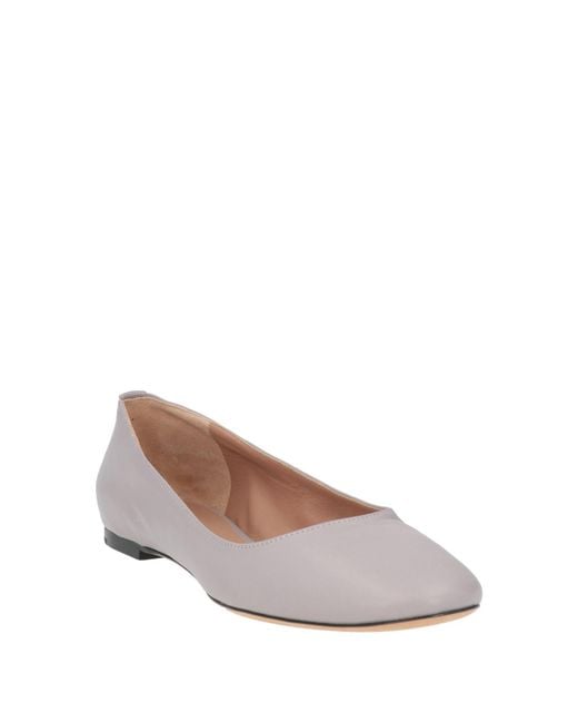 Chloé Gray Ballet Flats Lambskin