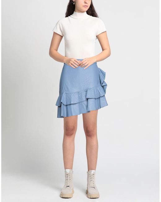 Suoli Blue Mini Skirt