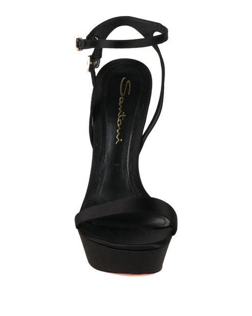 Santoni Black Sandals