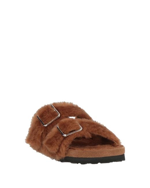 Birkenstock Brown Camel Sandals Shearling