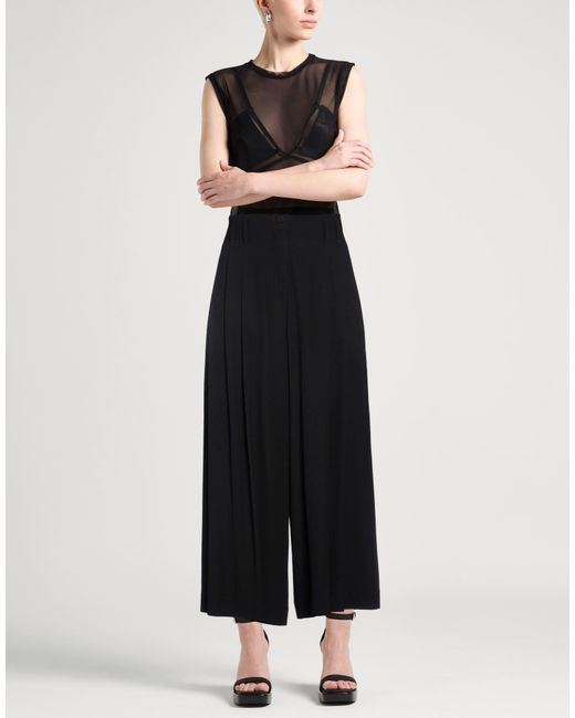 Isabel Benenato Black Pants Virgin Wool, Viscose