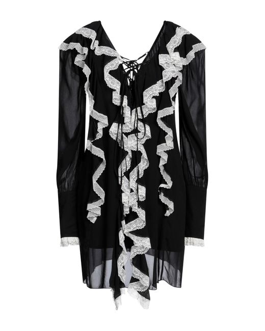 Aniye Records Black Mini Dress Viscose, Polyamide