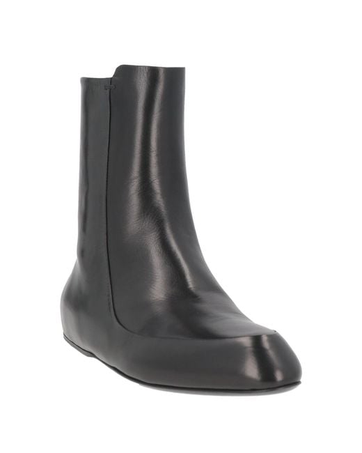 Jil Sander Black Ankle Boots Leather