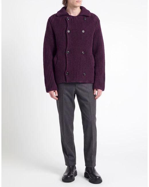 Irish Crone Purple Cardigan for men