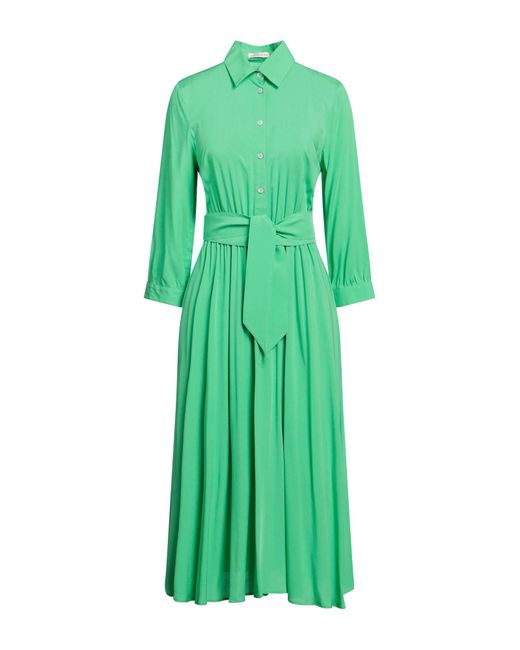 Camicettasnob Green Midi Dress