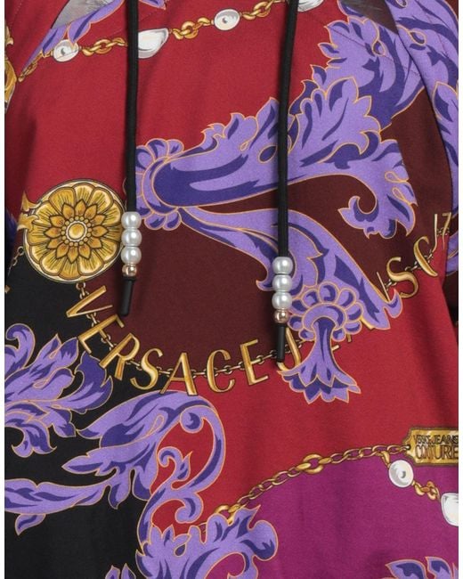 Versace Jeans Couture Red Sweatshirt Cotton, Elastane