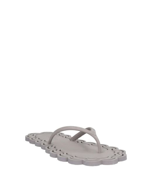 Carlotha Ray White Thong Sandal Synthetic Material