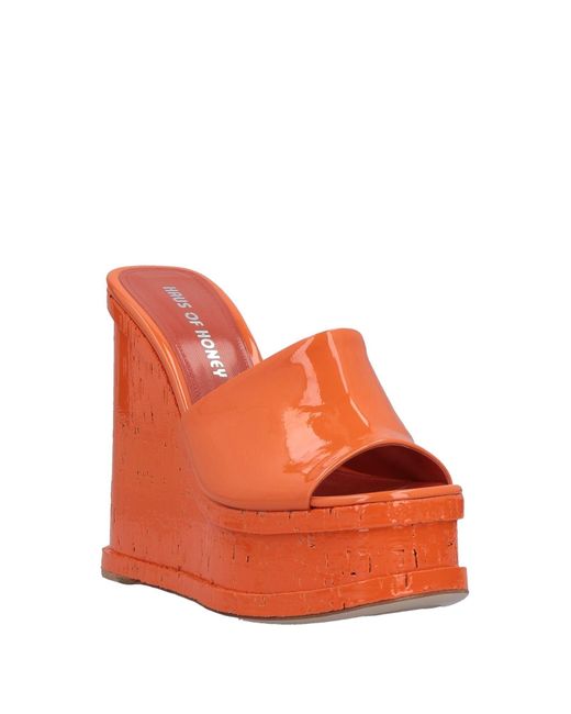 HAUS OF HONEY Orange Mules & Clogs