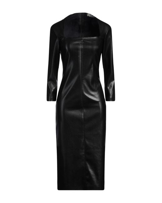 Jucca Black Midi Dress Polyester, Polyurethane