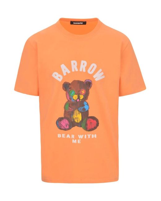 T-shirt Barrow pour homme en coloris Orange
