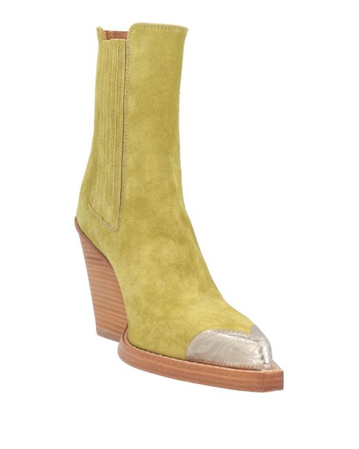 Paris Texas Green Ankle Boots