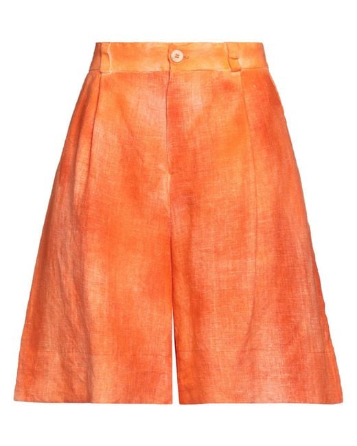 Avant Toi Orange Shorts & Bermuda Shorts Hemp