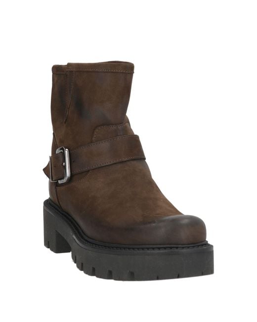 i love italy Brown Chocolate Ankle Boots Leather