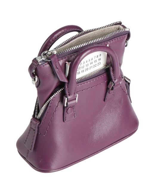 Maison Margiela Purple Cross-Body Bag Cow Leather, Brass, Zinc, Aluminum, Copper