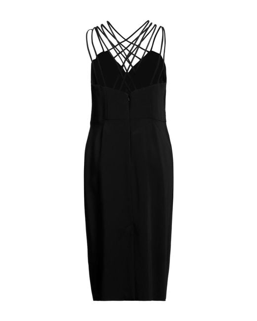 Alberta Ferretti Black Midi Dress