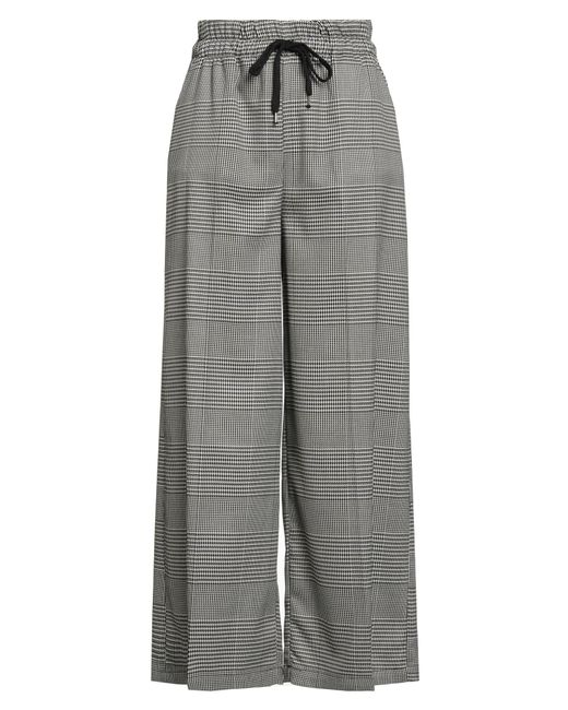 Motel Gray Pants Polyester, Viscose, Elastic Fibres