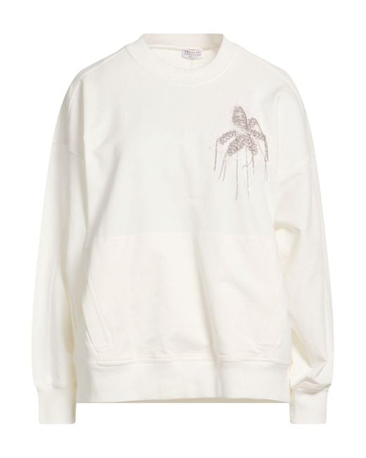 Brunello Cucinelli White Sweatshirts