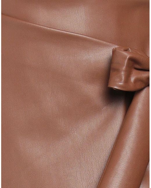 Toy G. Brown Midi Skirt Polyurethane