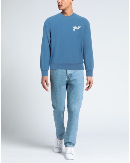 AFTER LABEL Blue Azure Sweatshirt Cotton for men