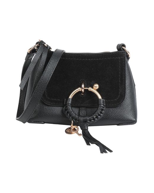 See By Chloé Black Joan Mini Hobo Bag -- Cross-Body Bag Bovine Leather