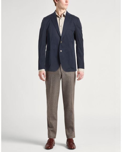 Tombolini Blue Blazer Cotton, Polyamide, Elastane for men