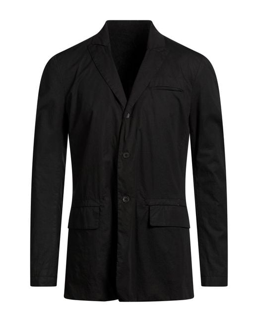 Masnada Black Blazer Cotton, Elastane for men