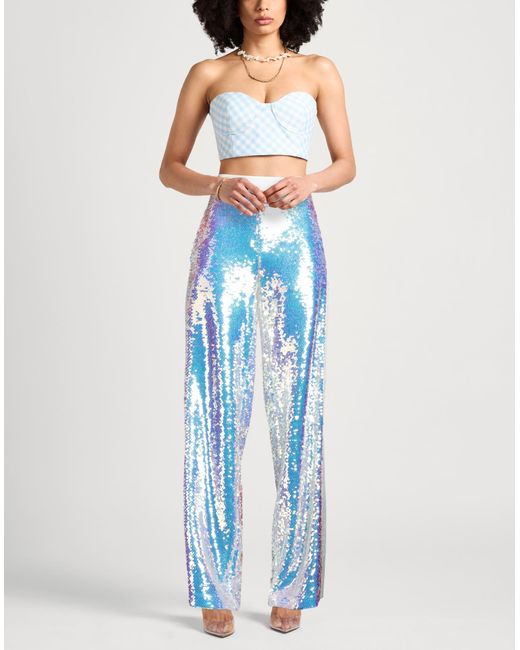 Iceberg Blue Pants Polyester, Acetate, Viscose
