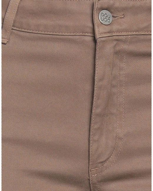 Douuod Brown Pants Cotton, Elastane