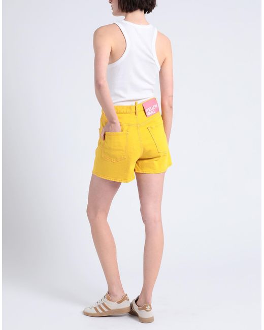 DSquared² Yellow Denim Shorts