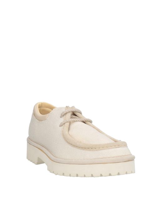 Pànchic Natural Lace-Up Shoes Leather, Textile Fibers