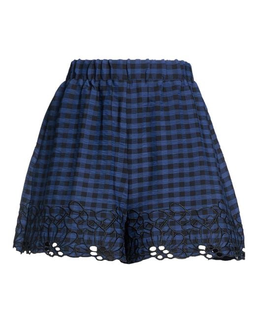 Ice Play Blue Shorts & Bermuda Shorts Polyester, Elastane