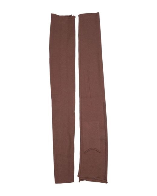 Rick Owens Brown Gloves Virgin Wool
