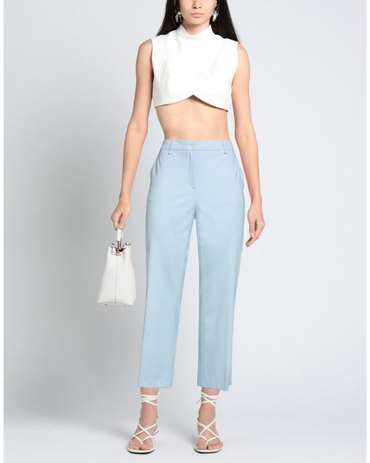 Luisa Cerano Blue Pants Viscose, Polyamide, Elastane