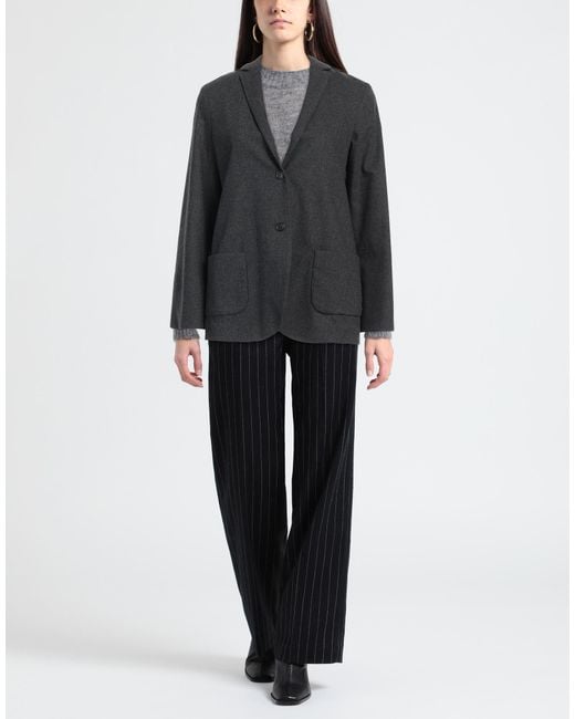 ODEEH Black Lead Blazer Polyester, Viscose, Wool, Elastane