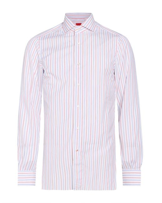 Isaia White Shirt Cotton for men