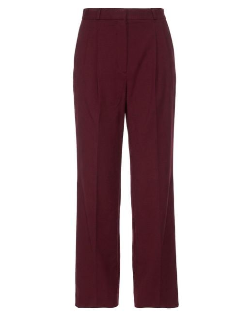Harris Wharf London Red Burgundy Pants Viscose, Polyamide, Elastane