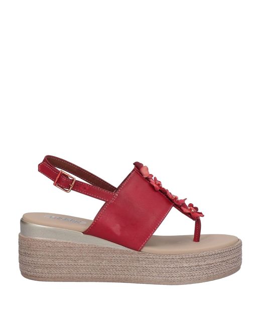 Phil Gatièr By Repo Leather Toe Post Sandals in Red | Lyst