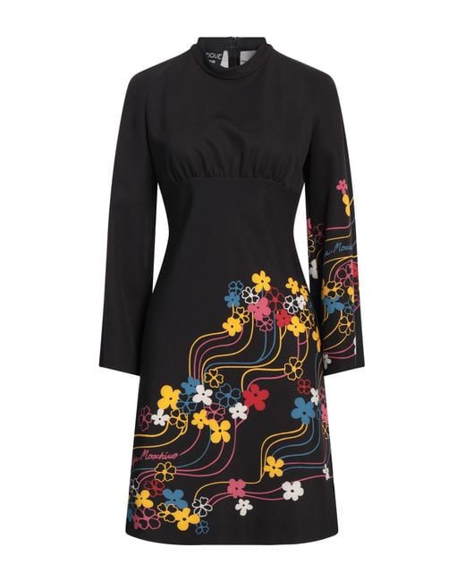 Boutique Moschino Black Mini Dress Polyester, Elastane