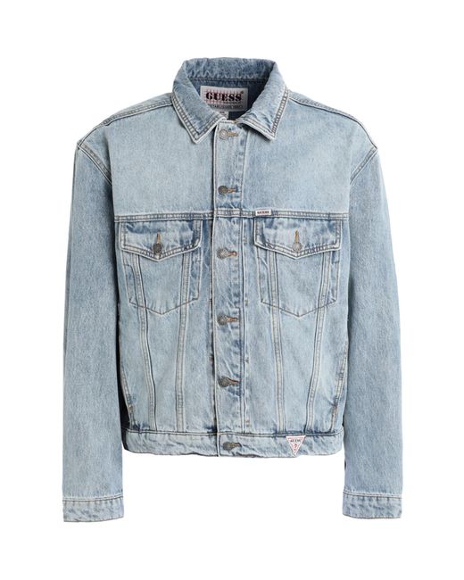 Guess Blue Denim Outerwear for men
