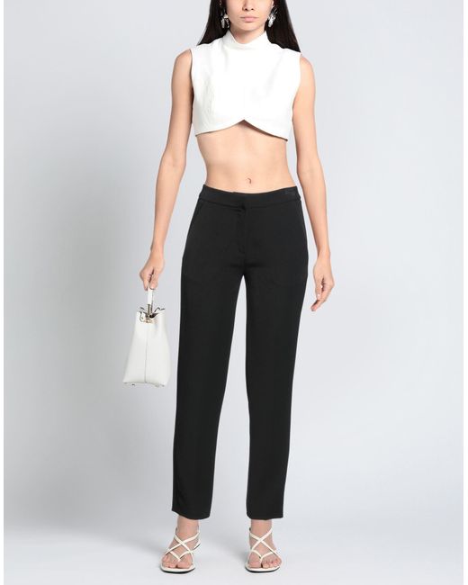 Raffaela D'angelo Black Pants Polyester, Viscose, Elastane