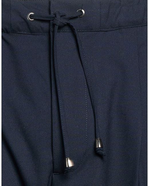 Messagerie Blue Midnight Pants Viscose, Polyester, Wool, Elastane for men