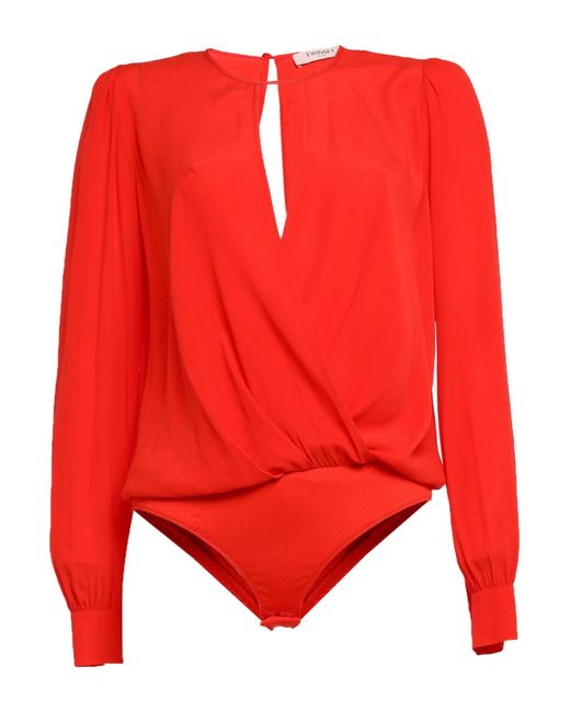 Twinset Red Bodysuit