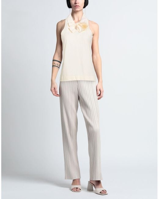 ALESSIA SANTI White Cream Top Cotton, Modal