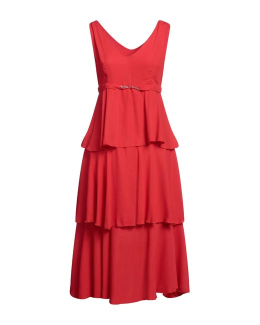 Rinascimento Red Midi Dress