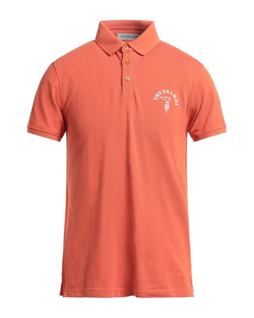 Trussardi Orange Polo Shirt for men