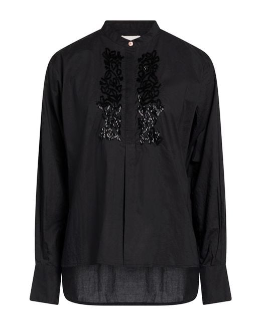 Top Antik Batik de color Black