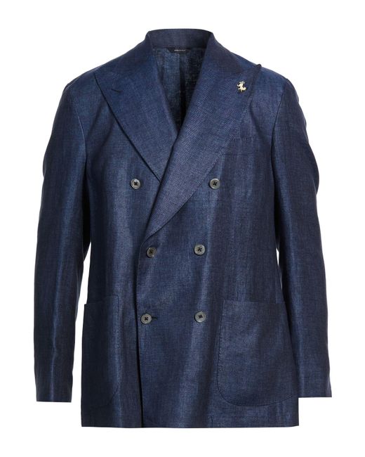 Tombolini Blue Blazer Linen for men